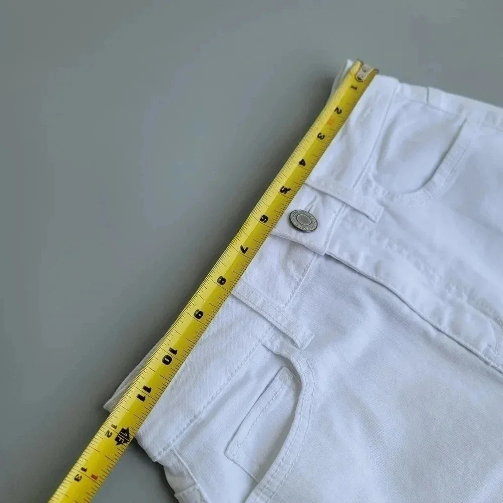 Womens Skirt Denim SO White Jean Stretch Frayed Hem Zip Plus Size-size 1 / 25W - Picture 6 of 10